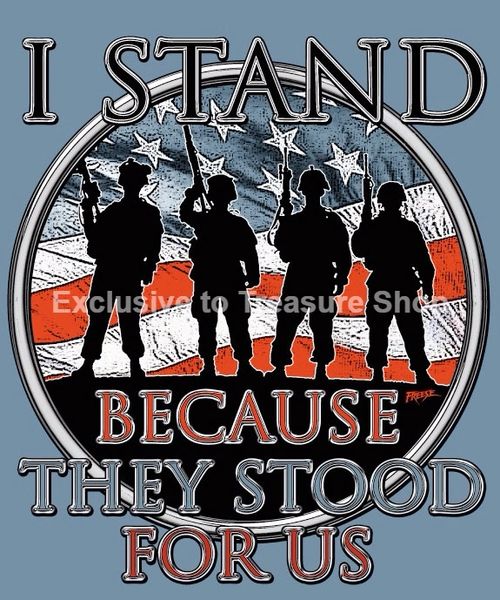 Tshirt - I Stand Because They Stood For Us - Veterans