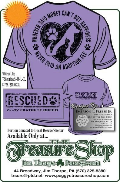 T-Shirt - RESCUED is my Favorite Breed portion benefits local shelter