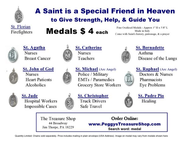 Saint Medal - oxidized
