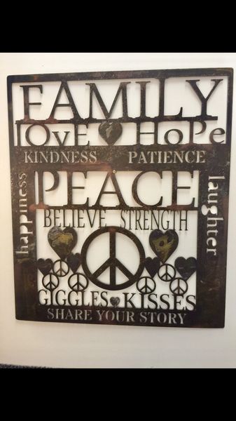 Family sign- Peace