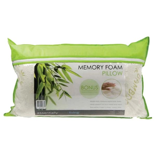 Bamboo Memory Foam Pillow Anti Bacterial Firm Medium Support Pillows AntiAllergy