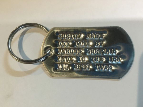 what are military dog tag chains made of