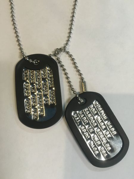 MUST SEE! SILENCER US ARMY AUTHENTIC PERSONALIZED DOG TAGS 