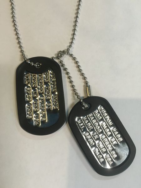 Custom Personalized U.S Military Dog Tag Key Chain w/ Key Chain Ring Shiny  Army