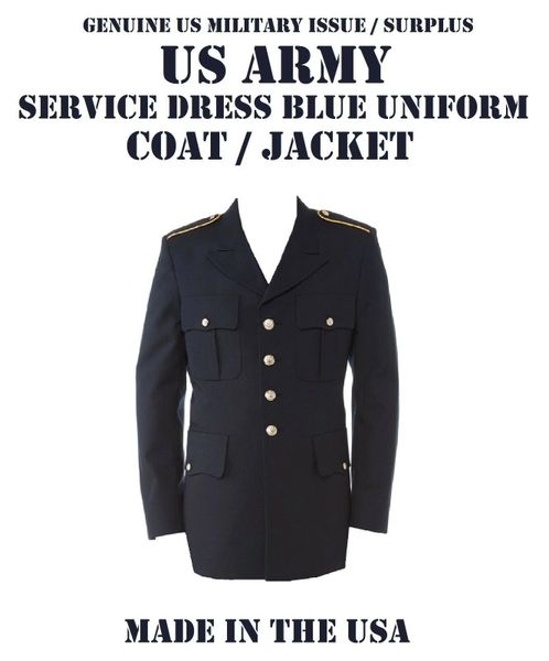 US ARMY MILITARY MEN'S CLA SERVICE DRESS BLUE BLUES ASU UNIFORM COAT JACKET  Pick your Size