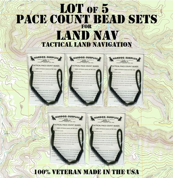 LOT OF 5 TACTICAL PACE COUNT RANGER BEADS LAND NAV HIKING HUNTING VETERAN  MADE