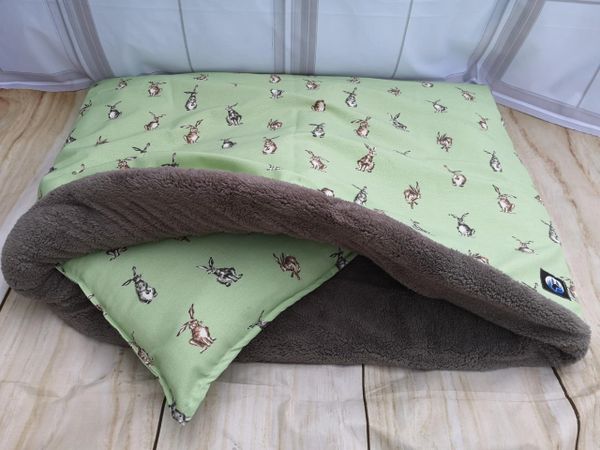 Canvas Fox & Hare Snuggle Wrap Beds - Fleece or Faux Fur Lined Fleece