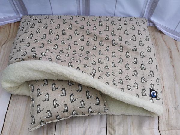 Canvas Snuggle Wrap Beds - Fleece or Faux Fur Lined Fleece