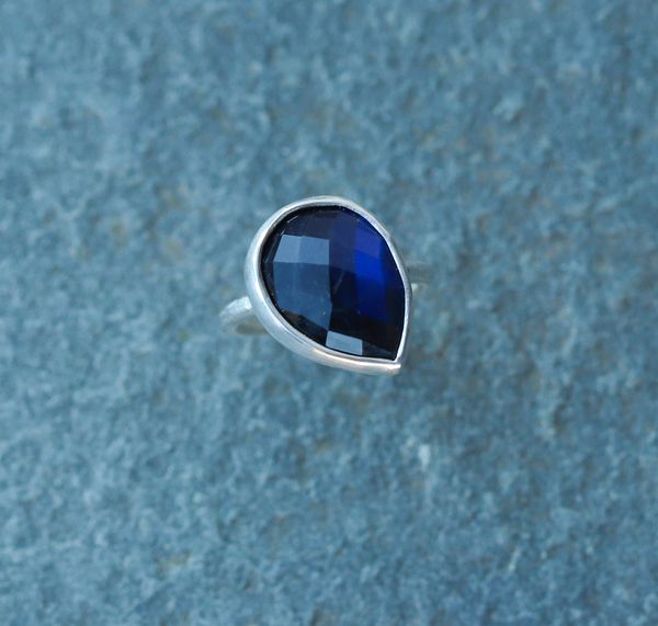 Labradorite Teardrop Ring