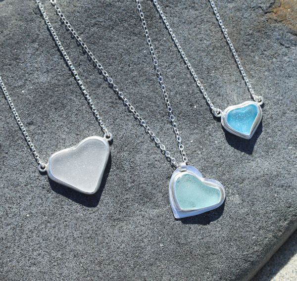 Sea Glass Heart Necklace