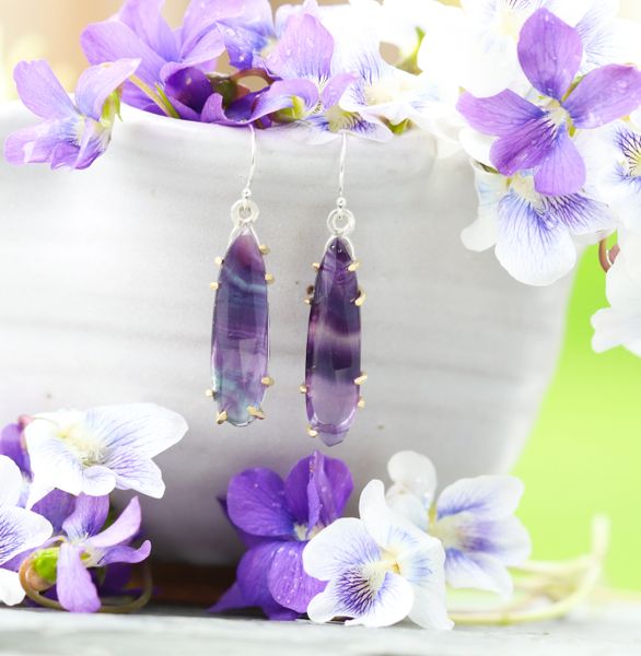 Rainbow Fluorite Earrings