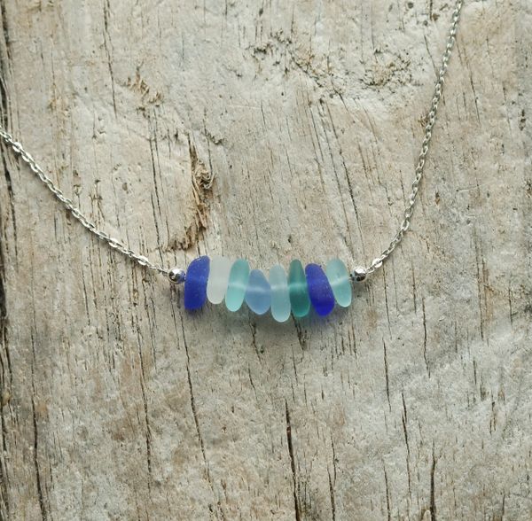 Sea Glass Bar Necklace