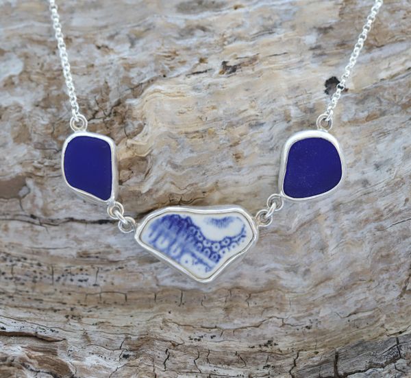Sea Glass and Pottery necklace