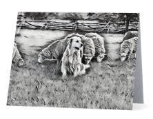 #F32| Around The Farm Greeting Cards | Sheep Lover's Maremma Dog