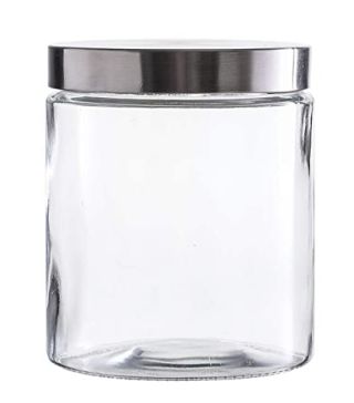 b Glass Candle Jars with Silver Lid 12 ounce