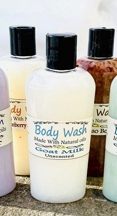 Goat Milk Body Wash Kingston Ontario Canada - Unscented or Choose an Essential Oil 8 oz