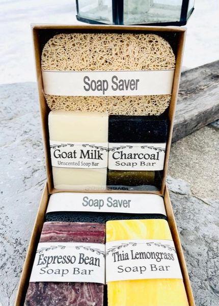 z - Soap Gift Boxes With Soap Saver - With Clear top - Shop Local