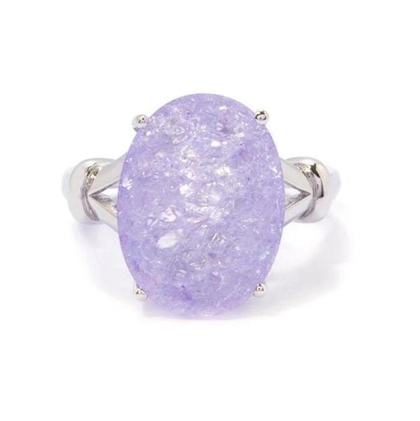 Purple Crackled Quartz Sterling Silver Ring | Gems to Color Your World