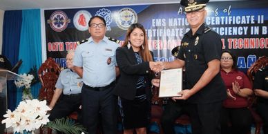 Doc Melvin and Meliezza Joey Villaruz receives Certificate from Bureau of Fire and Protection Chief