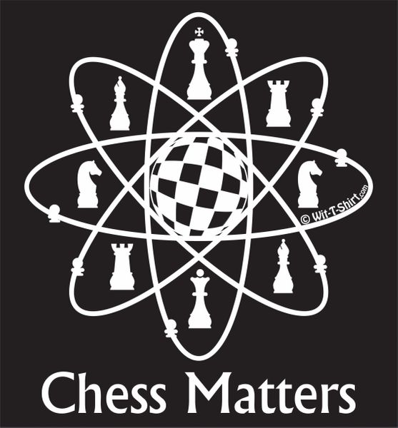 Chess Matters - White Matter Chess Atom, T-shirt