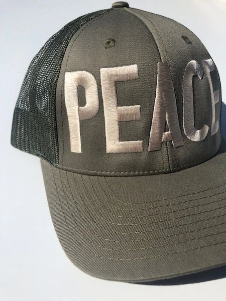 Peace Trucker Hat | Twenty6 Designs - Discover Unique Handwritten Designs