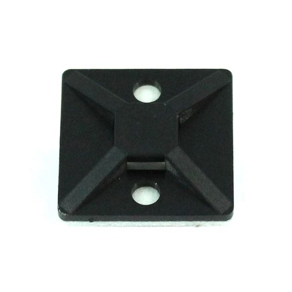 Cable Tie Mounting Base Black 4 WayAdhesive and 4 Screw