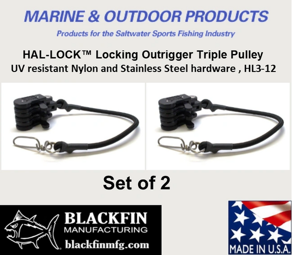 Black NEW HL-12 Hal-Lock Locking Outrigger Pulley Single 12"