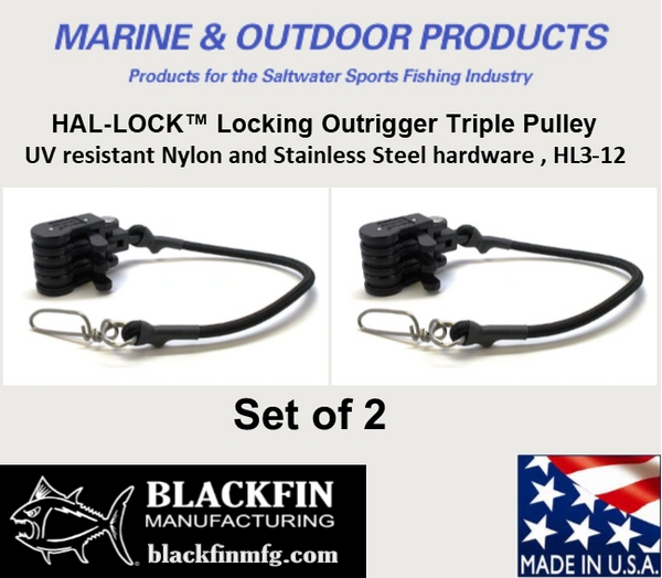 HALLOCK™ HL312 Locking Outrigger Triple Pulley (Set of 2)