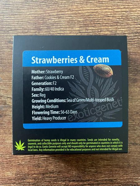 Strawberry and cream F2 regs 10-12 seeds