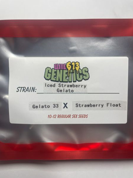 Iced strawberry gelato