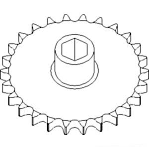 GFI199649C1 Sprocket 26T-60 Slow-Speed Driven Sprocket. Replaces OEM#199649C1