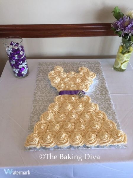 Bridal Dress Cake Baking Diva Cupcakes