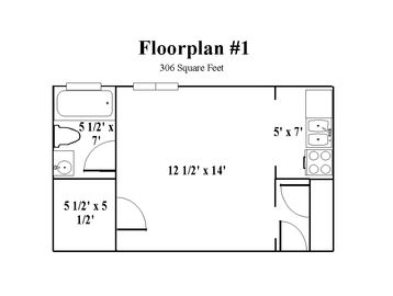 Floorplan #1 - small studio