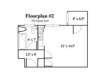 Floorplan #2 - small studio