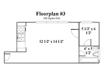 Floorplan #3 - small studio