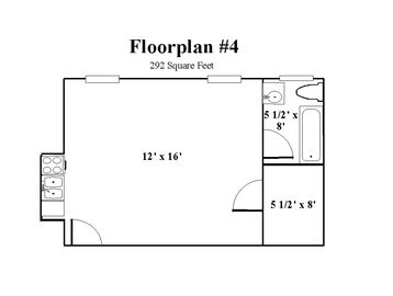 Floorplan #4 - small studio