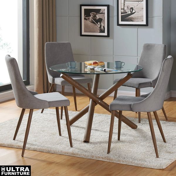 Rocca/Cora 5-pc dining set Grey