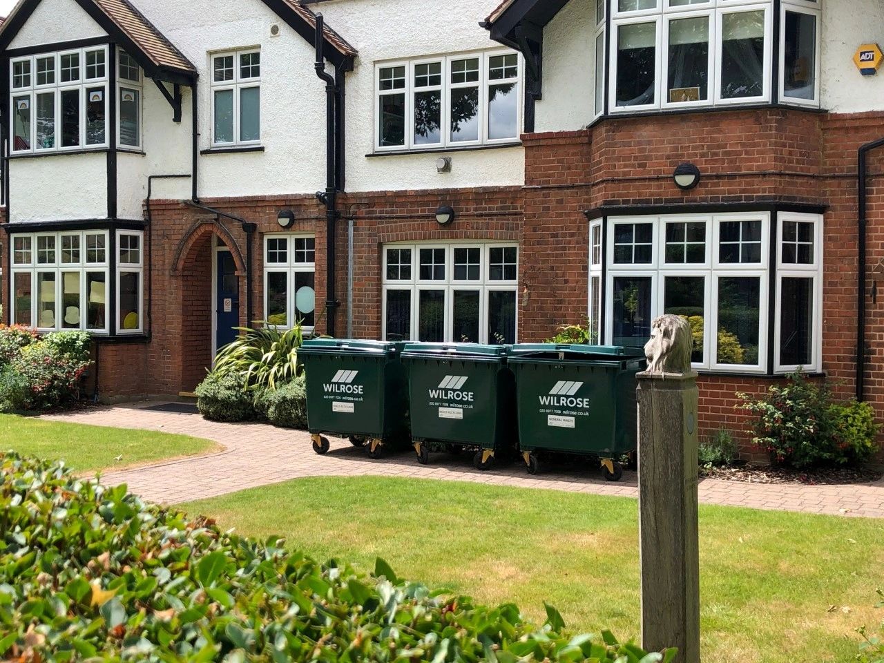 Commercial Waste Collection from a school in Hampton village.