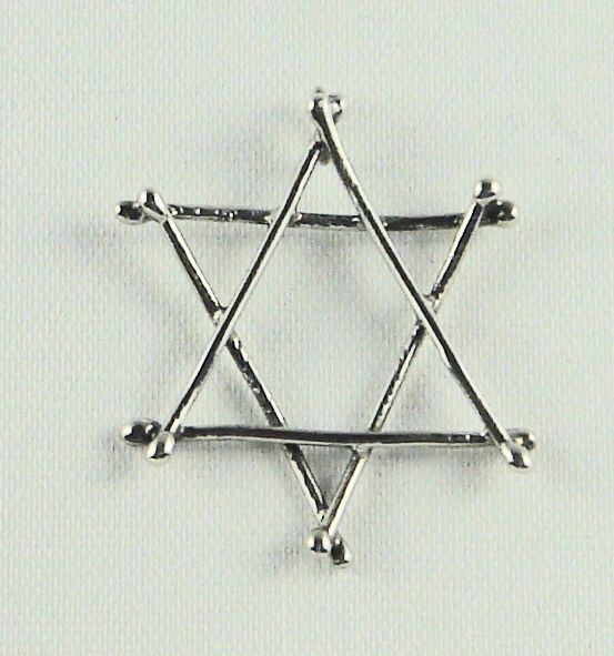 Necklace Star Of David Twigs 1-3/8" Long X 1-1/8" Wide Sterling Silver INCLUDES 24" STERLING SILVER CHAIN