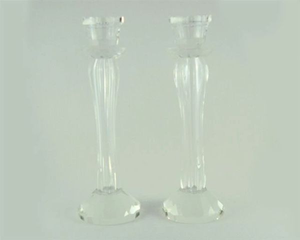 Candleholder Glass Elegant 8.75 Inches H X Base 2.75 Inches Diam