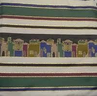 Talit Bag Jerusalem Earth Tones Size: 11.5" x 11" Made in Israel