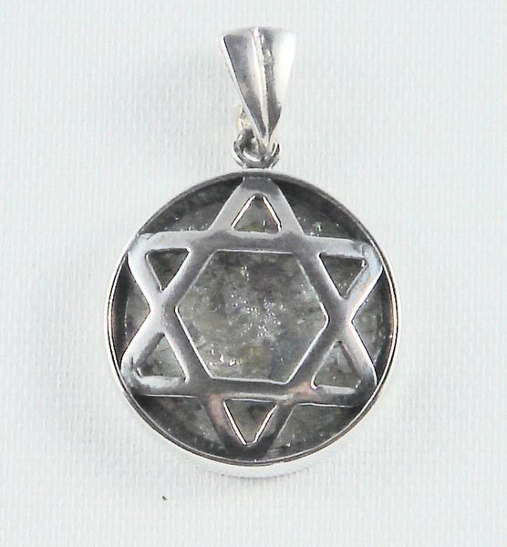 Star of David Roman Glass Sterling Silver Charm - Made in Israel