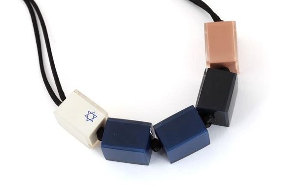 Cubic Star White/Blue/Beige Necklace by Zsiska Fashion Jewelry