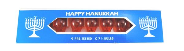 Orange Bulbs Replacements for Menorah Pack of 9