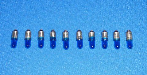 Replacement Bulbs Pack Of 10 Mini Bulbs In Blue or Clear