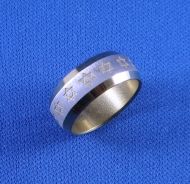 Ring Magen David Gold Stainless Steel