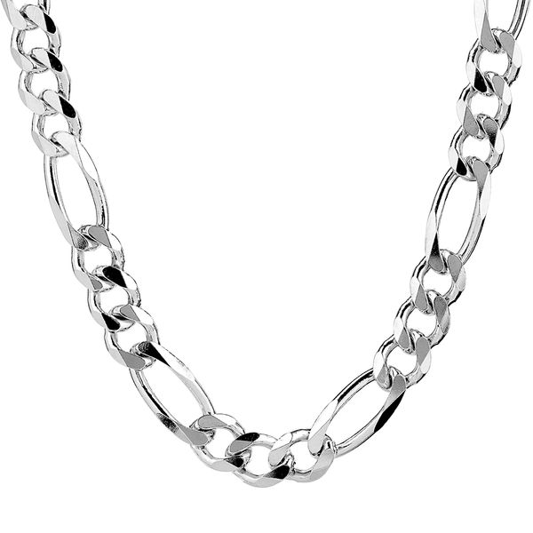 Sterling Silver Chain Figaro Heavy 22" Long