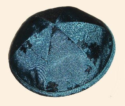 Kippah Cotton Green Flower