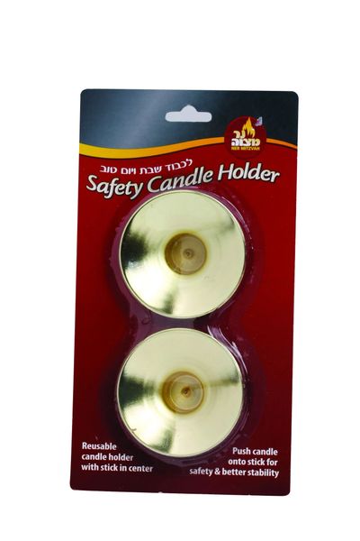 Dripper 2-pk. Safety Candle Holder Gold