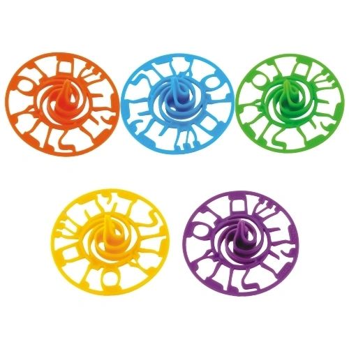 Colorful Plastic Dreidel--3.5" "Nes Gadol Haya Sham"
